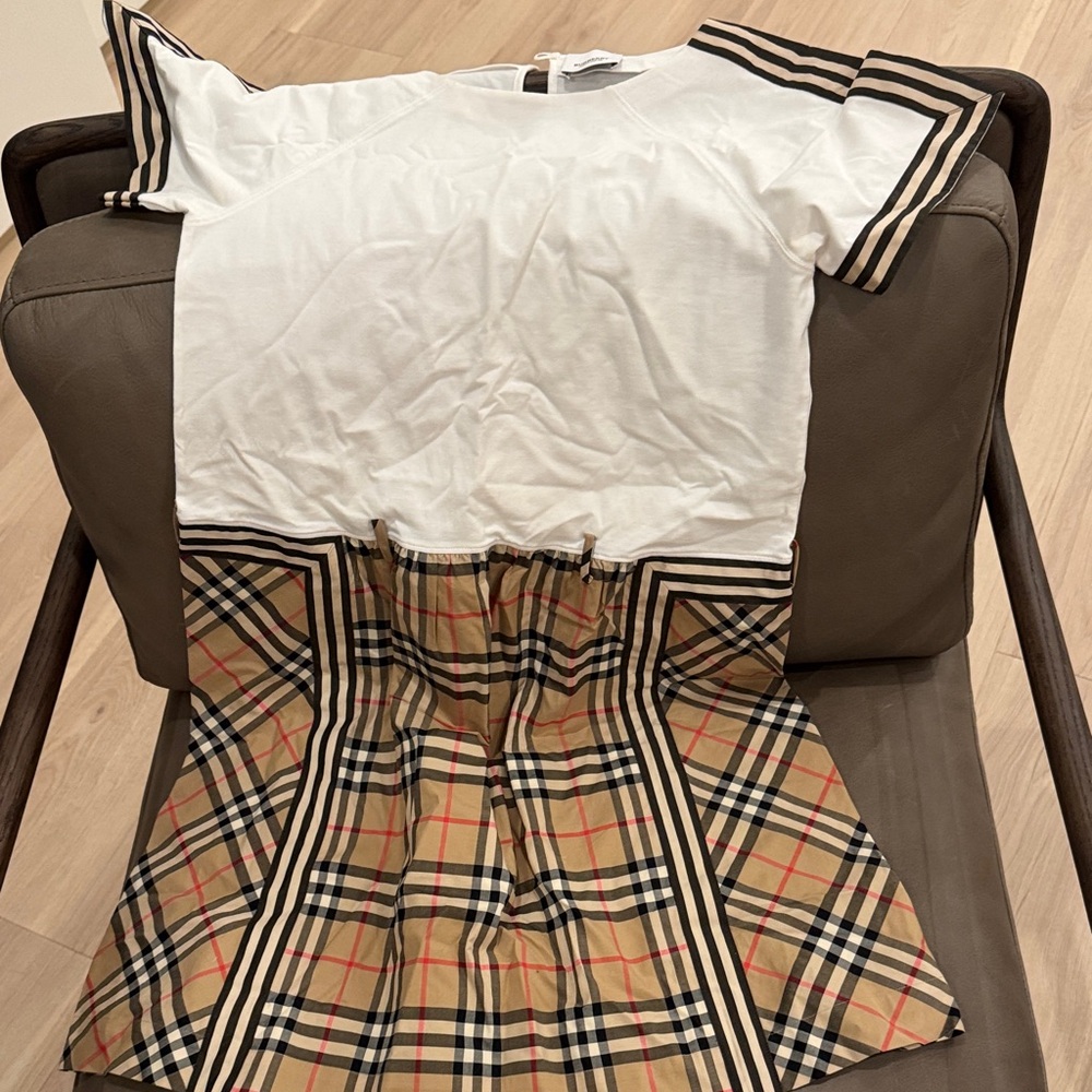 Burberry White Shirt with Black Accents
